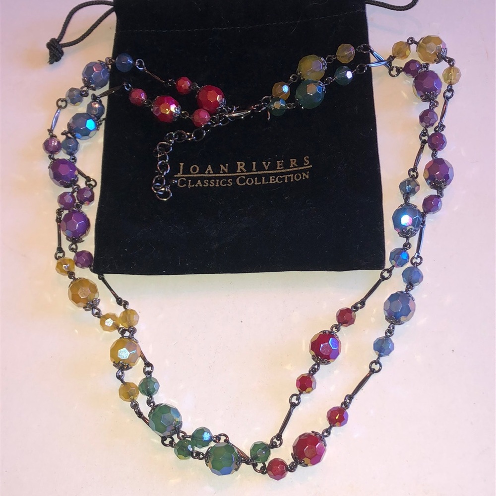 Joan Rivers Multicolor Faceted Bead Necklace